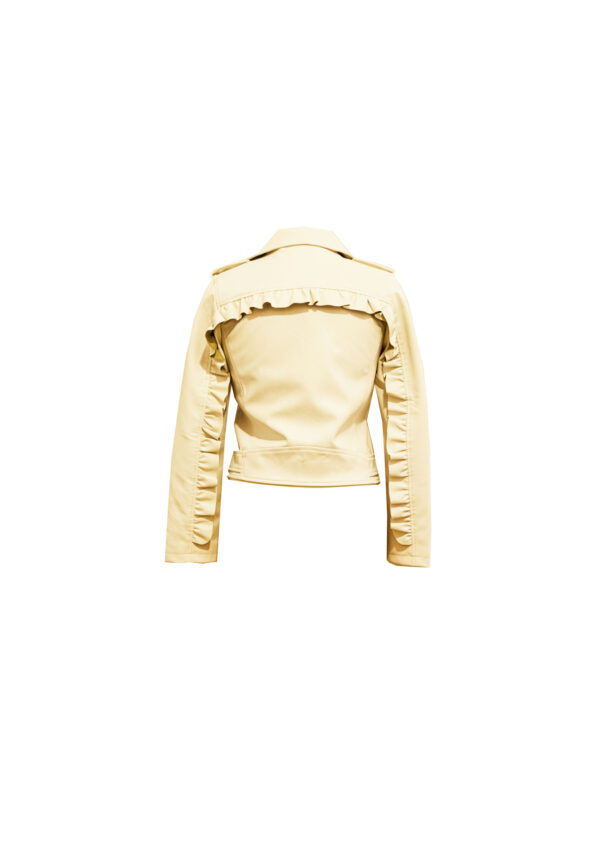 PU Lederjacke mit Volants – Bild 2