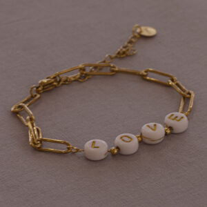 Gliederarmband "Love", gold
