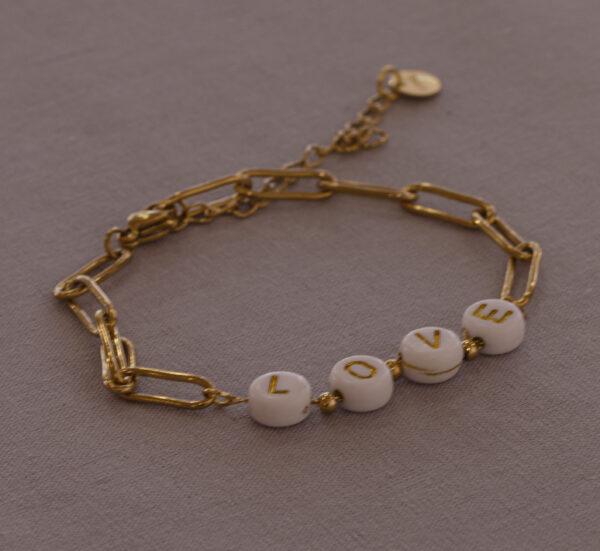 Gliederarmband "Love", gold