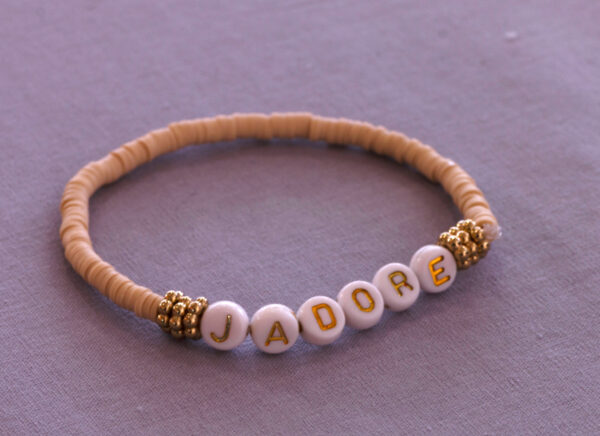 Perlenarmband "J'adore", gold