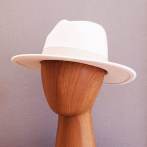Filzhut im Fedora Stil, Ivory